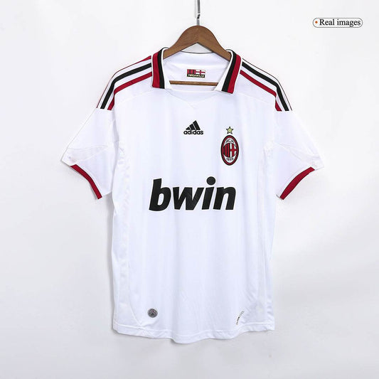 Męska AC Milan Wysokiej jakości wyjazdowa koszulka piłkarska Retro 2009/10 - Topowe Koszulki Pilkarskie Sklep Internetowy