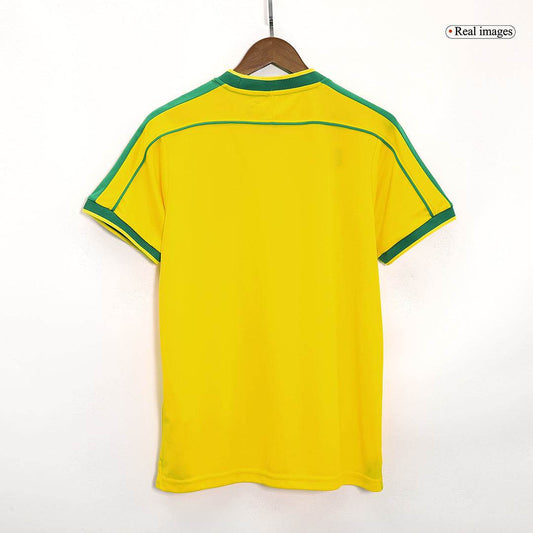 Męska Koszulka Retro Domowa Brazil 1998 - Topowe Koszulki Pilkarskie Sklep Internetowy