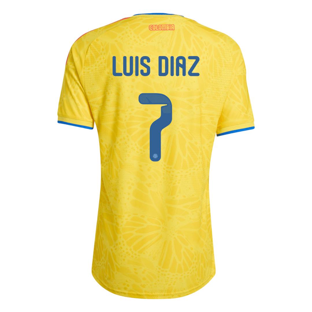 Męska koszulka Kolumbii domowa LUIS DíAZ #7 wersja zawodnicza – Mundial 2026
