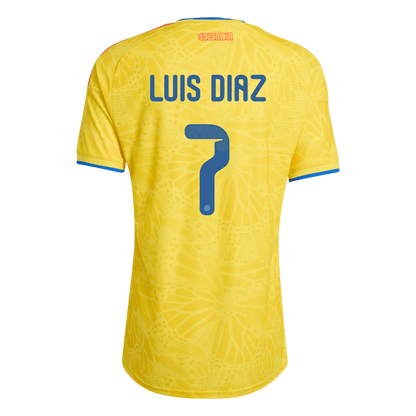 Męska koszulka Kolumbii domowa LUIS DíAZ #7 wersja zawodnicza – Mundial 2026