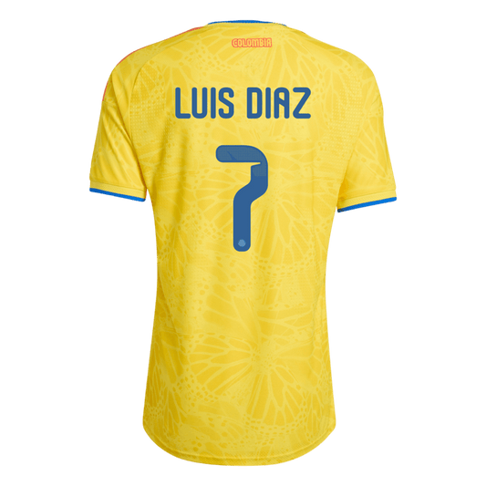 Męska koszulka Kolumbii domowa LUIS DíAZ #7 wersja zawodnicza – Mundial 2026