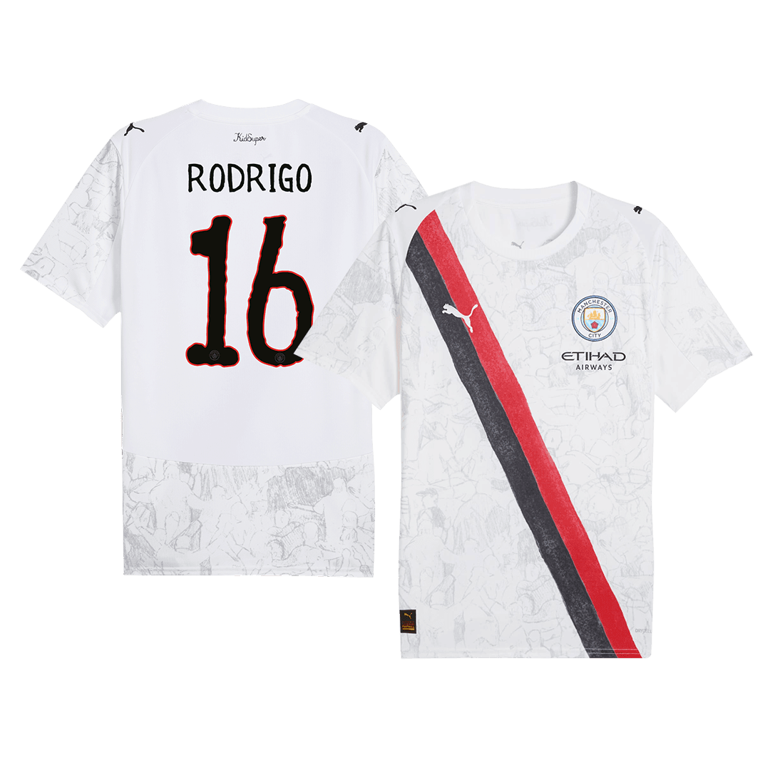 Męska Koszulka Manchester City KidSuper RODRIGO #16 2025/26 - Club World Cup - Topowe Koszulki Pilkarskie Sklep Internetowy