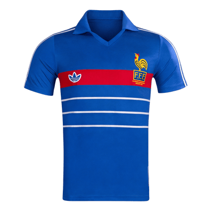 Męska Koszulka Retro Domowa France 1984
