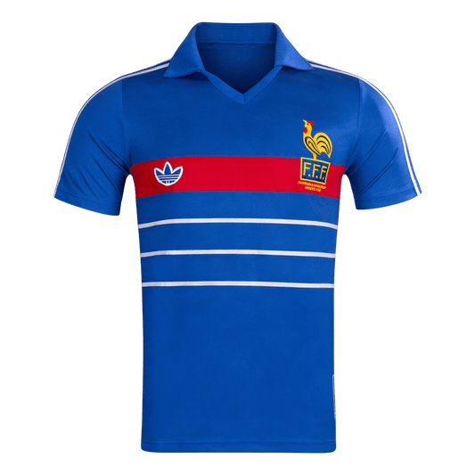 Męska Koszulka Retro Domowa France 1984