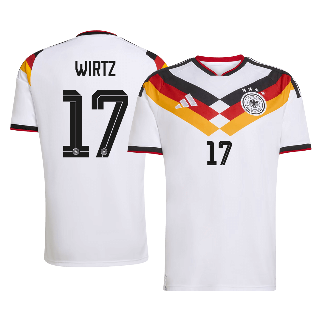 Męska Koszulka Domowa Niemcy WIRTZ #17 World Cup 2026