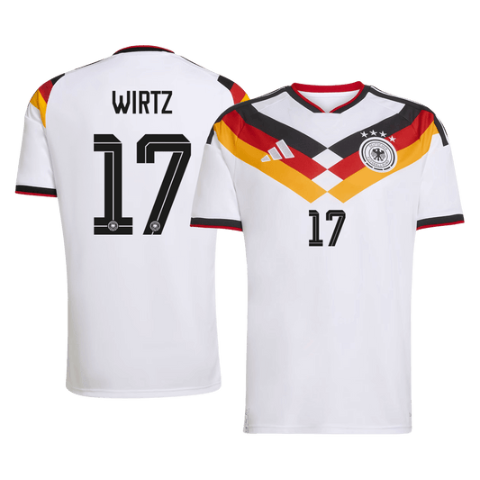 Męska Koszulka Domowa Niemcy WIRTZ #17 World Cup 2026