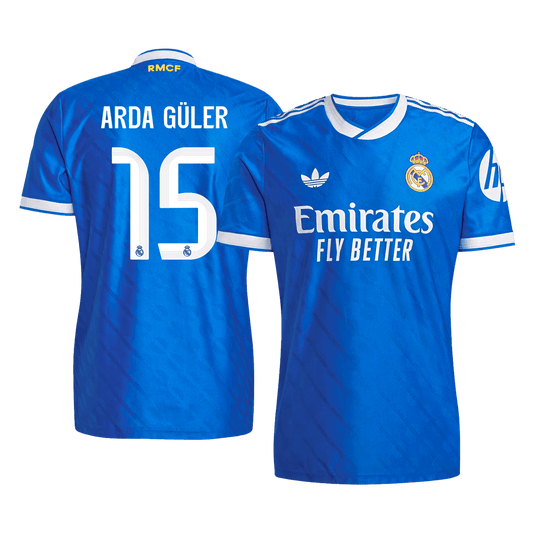 Męska Koszulka Trzecia Wyjazdowa Real Madrid ARDA GÜLER #15 Wersja Piłkarska 2025/26 - Slim Fit