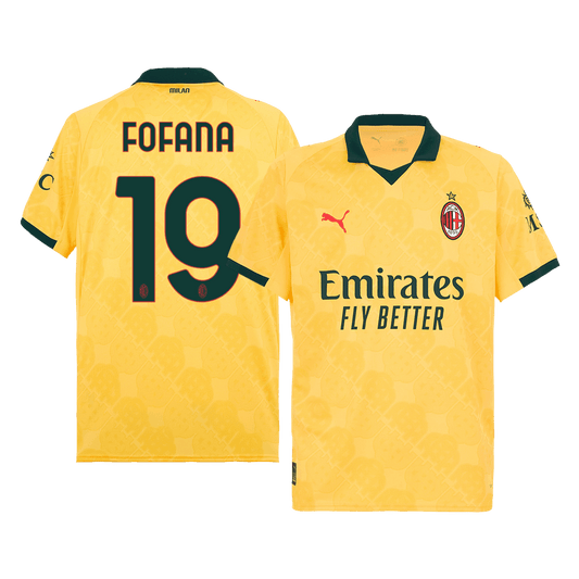 Męska Koszulka Trzecia Wyjazdowa AC Milan FOFANA #19 2025/26 - Topowe Koszulki Pilkarskie Sklep Internetowy