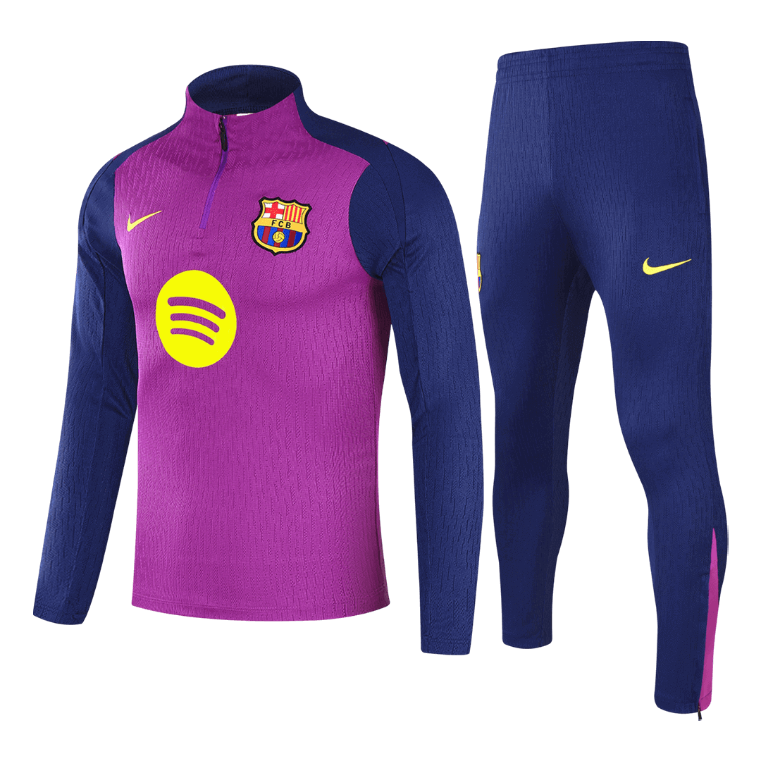 Juniorski Barcelona Bluza z zamkiem Komplet Dresowy 2025/26