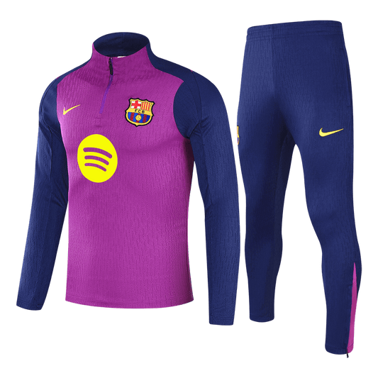 Juniorski Barcelona Bluza z zamkiem Komplet Dresowy 2025/26