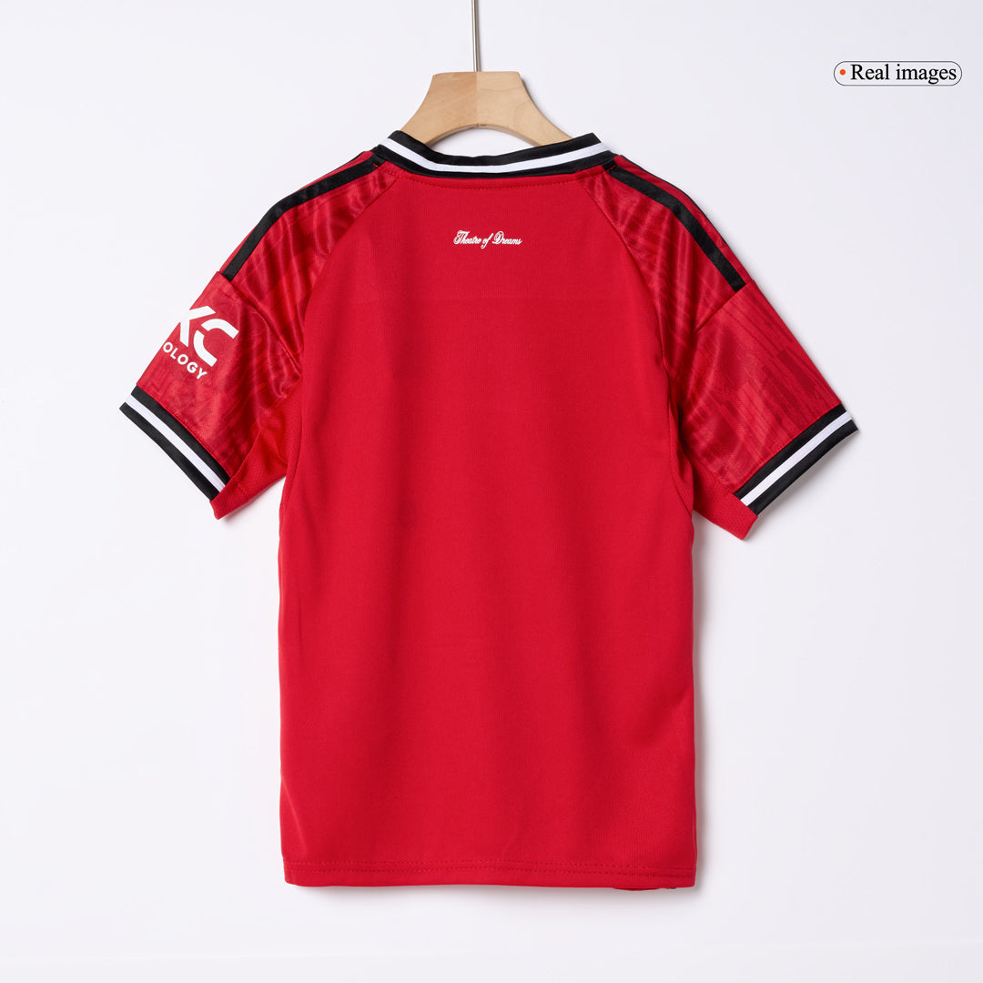 Dziecięcy Zestaw Domowa Man Utd (Koszulka + Spodenki + Skarpety) 2025/26