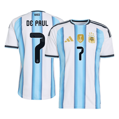 Męska koszulka Argentyny domowa DE PAUL #7 wersja zawodnicza - Mundial 2026
