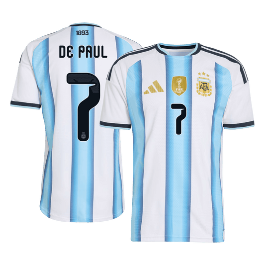 Męska koszulka Argentyny domowa DE PAUL #7 wersja zawodnicza - Mundial 2026
