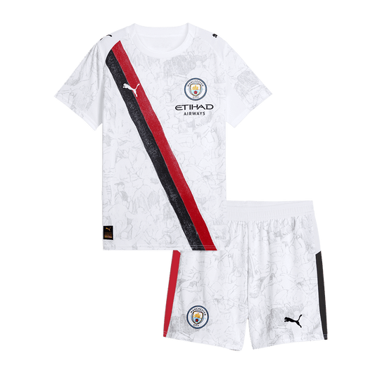 Dziecięcy Zestaw Domowy Manchester City KidSuper (Koszulka+Spodenki) 2025/26 - Club World Cup - Dom Twojej Koszulki Internetowy