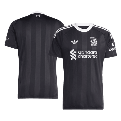 Męska Koszulka Bramkarska Liverpool 2025/26 - Czarny - Topowe Koszulki Pilkarskie Sklep Internetowy