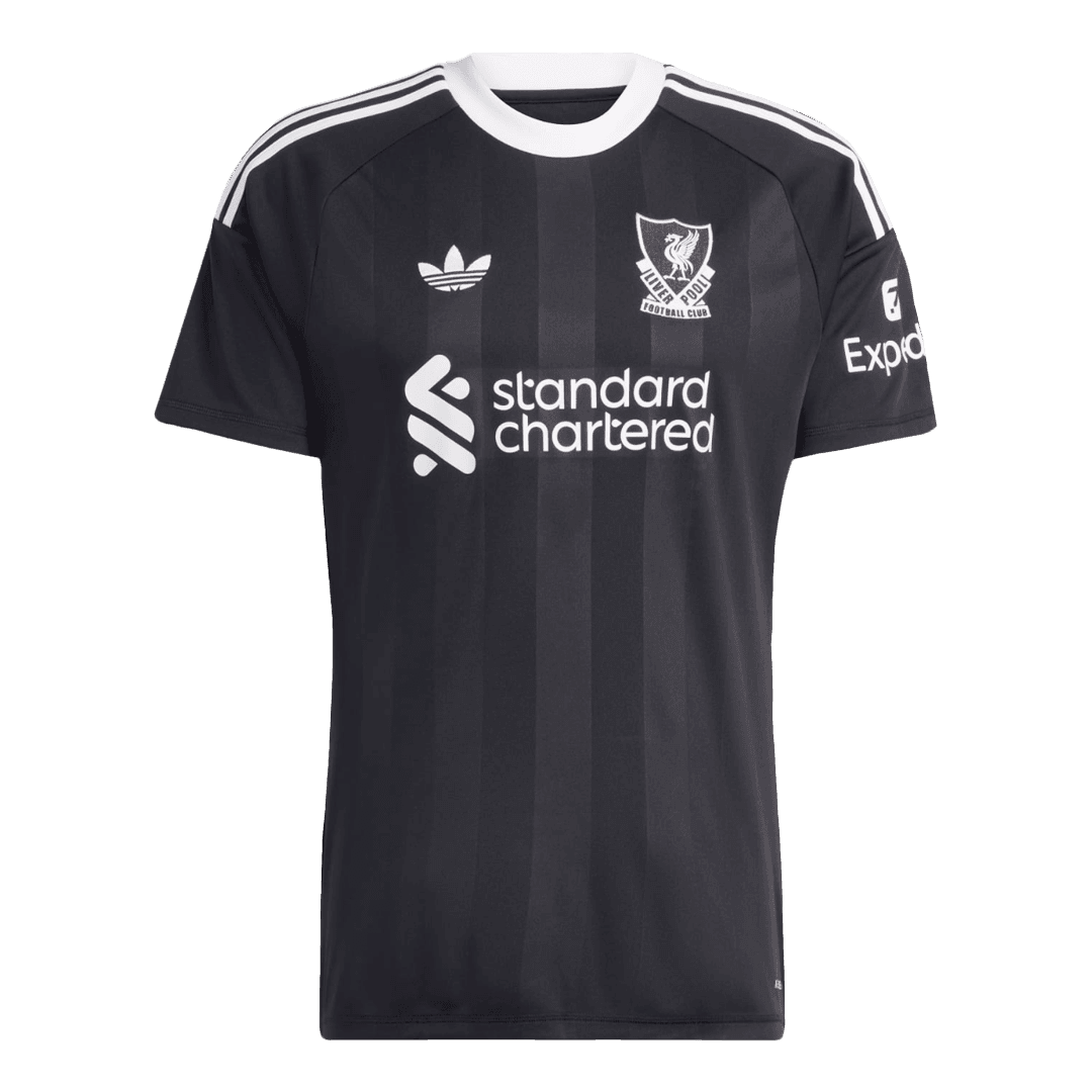 Męska Koszulka Bramkarska Liverpool 2025/26 - Czarny - Topowe Koszulki Pilkarskie Sklep Internetowy