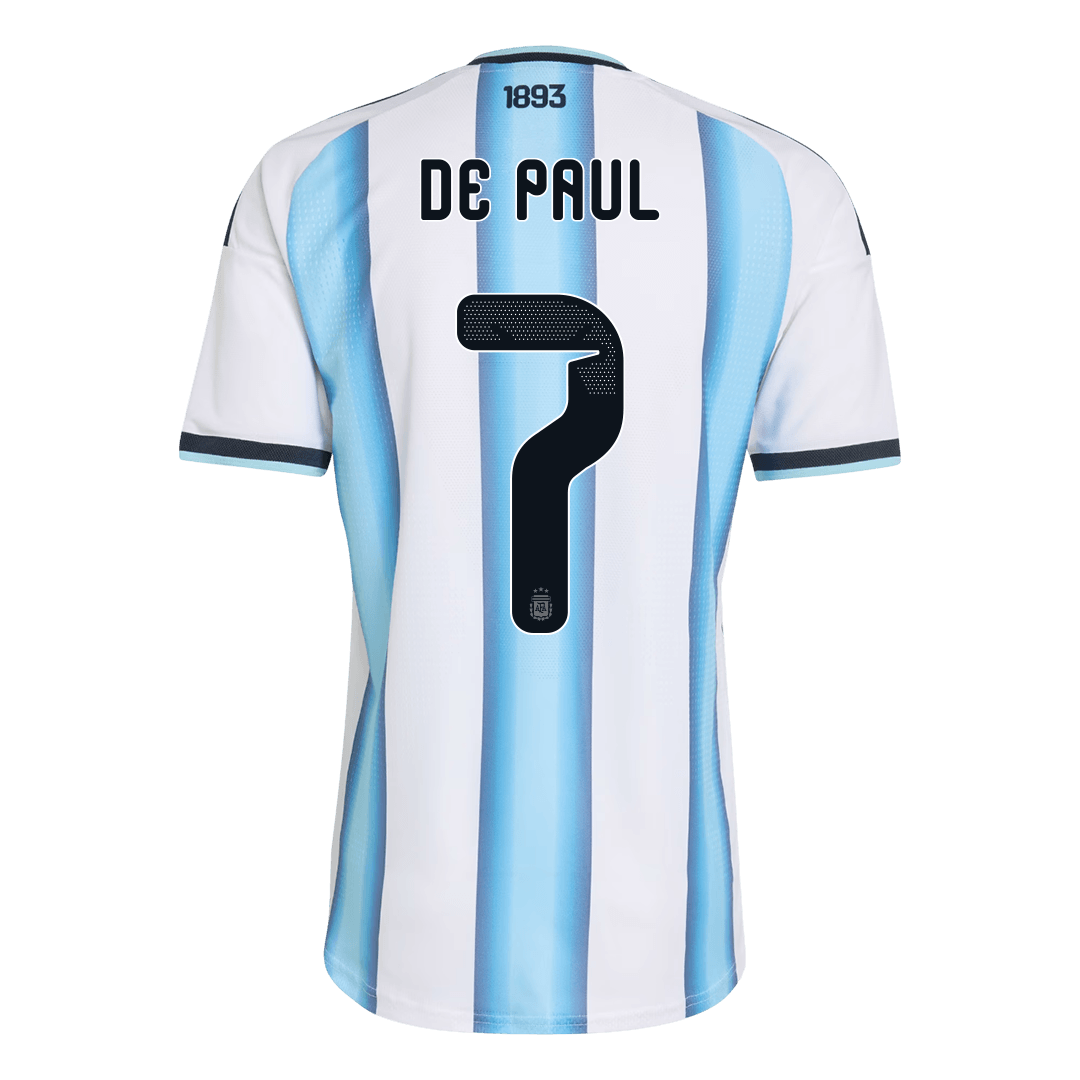 Męska koszulka Argentyny domowa DE PAUL #7 wersja zawodnicza - Mundial 2026