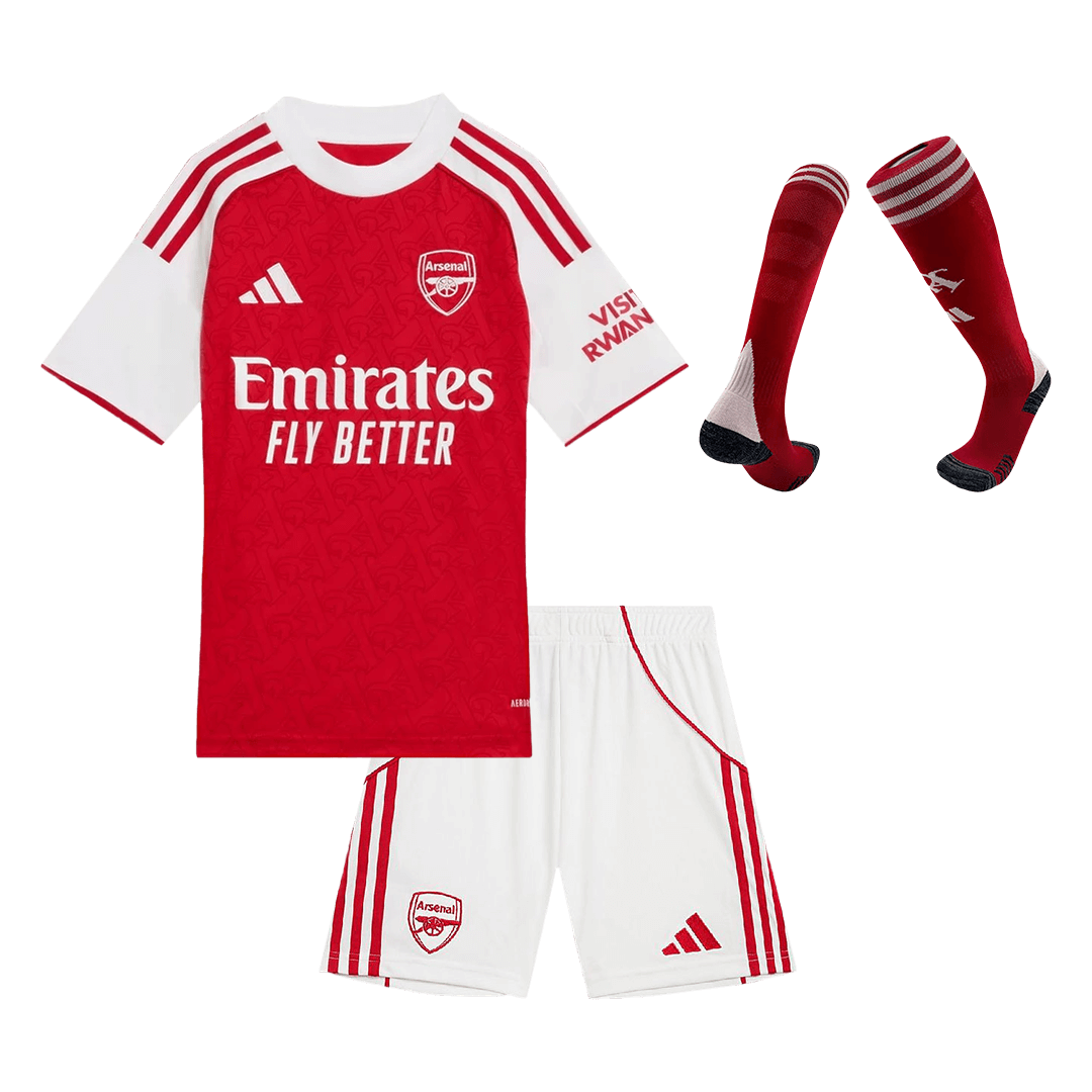 Dziecięcy Zestaw Domowa Arsenal (Koszulka + Spodenki + Skarpety) 2025/26