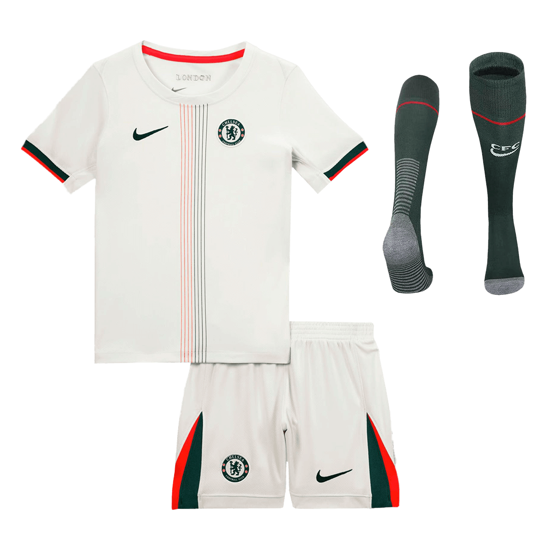 Dziecięcy Zestaw Wyjazdowa Chelsea (Koszulka + Spodenki + Skarpety) 2025/26