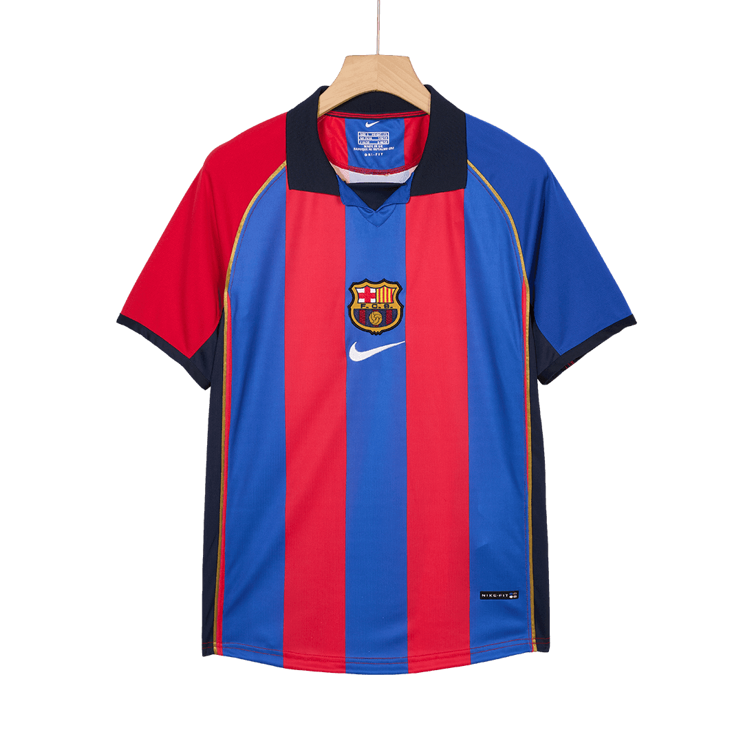 Koszulka Retro Domowa Barcelona 2001/02 - Topowe Koszulki Pilkarskie Sklep Internetowy