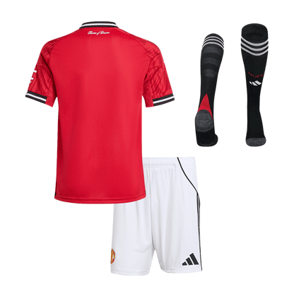Dziecięcy Zestaw Domowa Man Utd (Koszulka + Spodenki + Skarpety) 2025/26