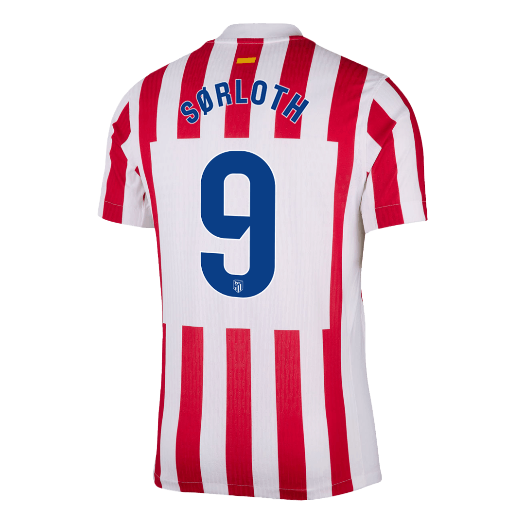 Męska Koszulka Domowa Atletico Madrid SØRLOTH #9 Wersja Piłkarska 2025/26 - Slim Fit