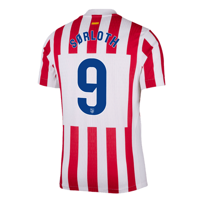 Męska Koszulka Domowa Atletico Madrid SØRLOTH #9 Wersja Piłkarska 2025/26 - Slim Fit