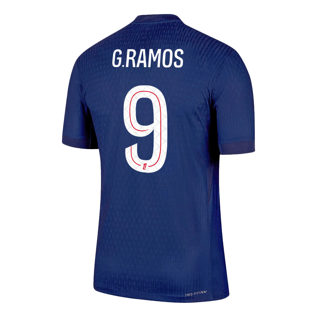 Męska Koszulka Domowa PSG G.RAMOS #9 Wersja Piłkarska 2025/26 - Slim Fit