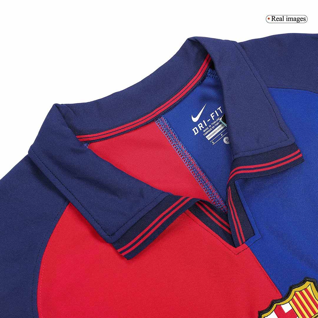 Koszulka Retro Domowa Barcelona RIVALDO #11 1999/00 - 100th Anniversary - Topowe Koszulki Pilkarskie Sklep Internetowy