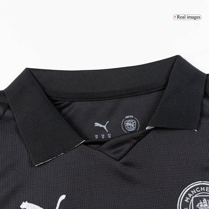 Dziecięcy Zestaw Wyjazdowa Manchester City (Koszulka + Spodenki + Skarpety) 2025/26
