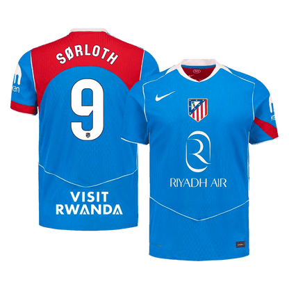 Męska Koszulka Trzecia Wyjazdowa Atletico Madrid SØRLOTH #9 Wersja Piłkarska 2025/26 - Slim Fit