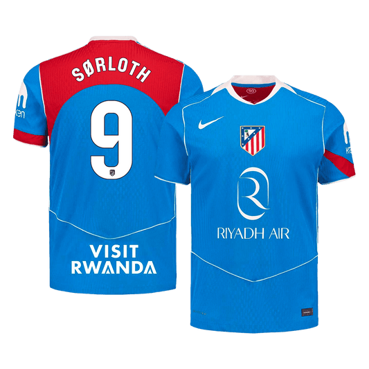 Męska Koszulka Trzecia Wyjazdowa Atletico Madrid SØRLOTH #9 Wersja Piłkarska 2025/26 - Slim Fit