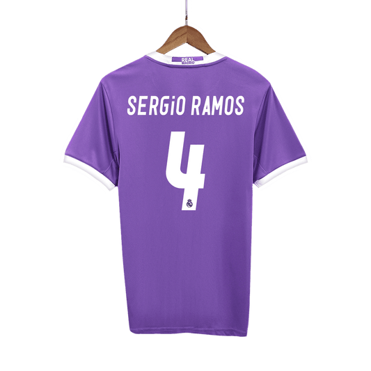 Męska Koszulka Retro Wyjazdowa Real Madrid SERGIO RAMOS #4 2016/17 - Topowe Koszulki Pilkarskie Sklep Internetowy