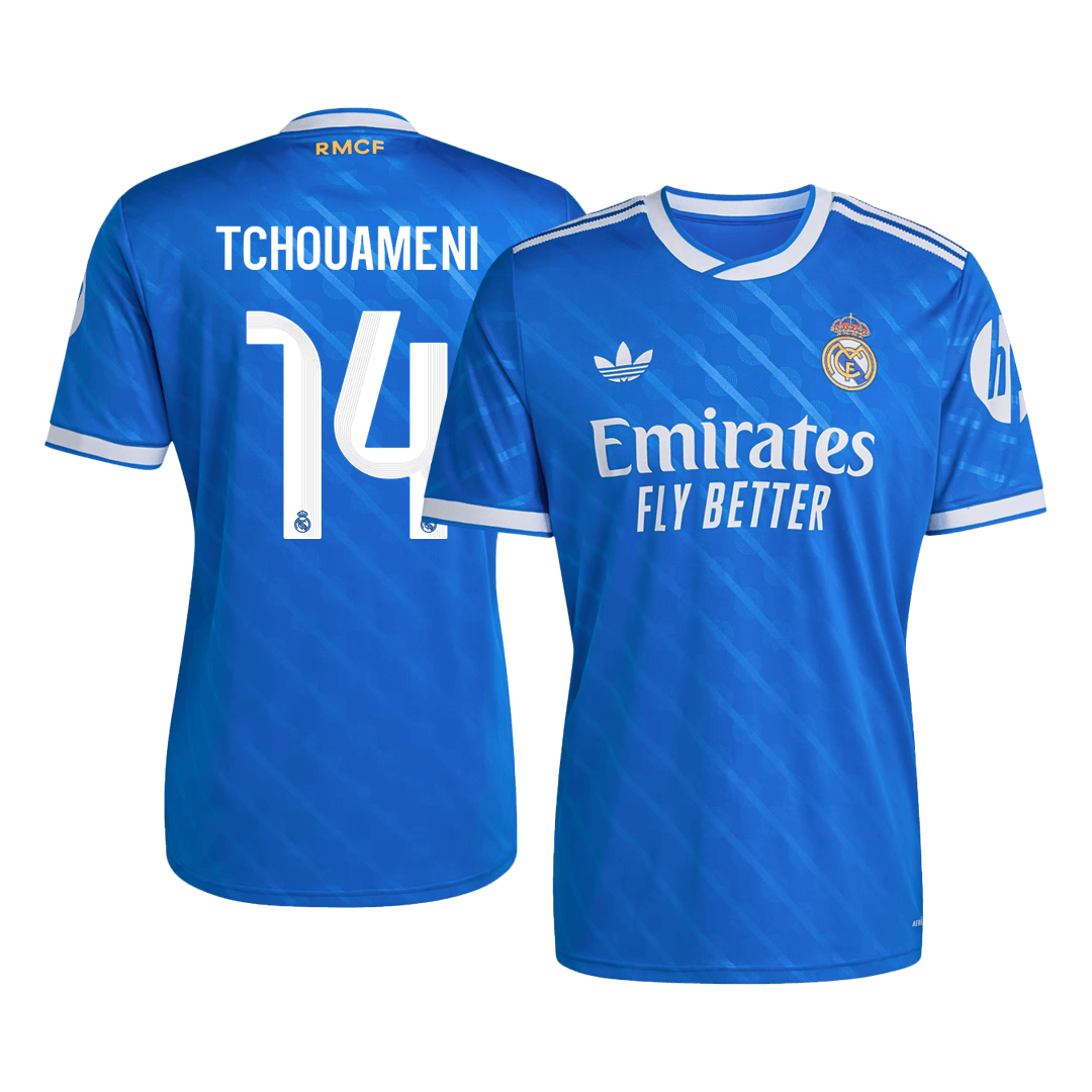 Męska Koszulka Trzecia Wyjazdowa Real Madrid TCHOUAMENI #14 2025/26