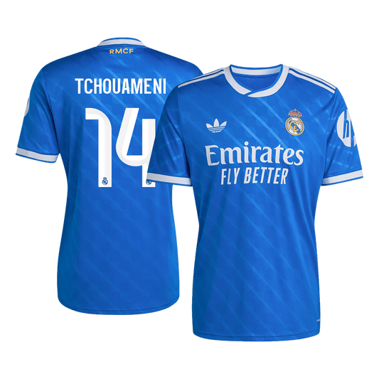 Męska Koszulka Trzecia Wyjazdowa Real Madrid TCHOUAMENI #14 2025/26