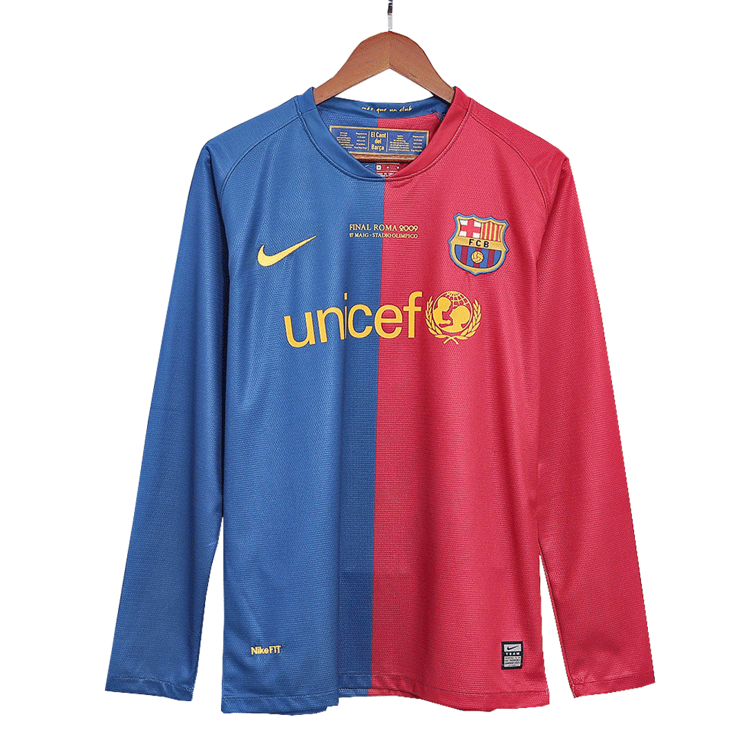 Koszulka Retro Domowa Barcelona ETO'O #9 Długi Rękaw 2008/09 - UCL Final - Topowe Koszulki Pilkarskie Sklep Internetowy