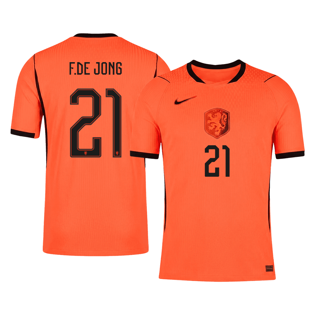 Męska koszulka Holandii domowa F.DE JONG #21 wersja zawodnicza - Mundial 2026