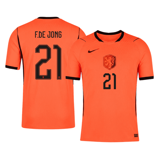 Męska koszulka Holandii domowa F.DE JONG #21 wersja zawodnicza - Mundial 2026