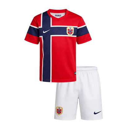 Dziecięcy zestaw Norwegii domowa (Koszulka+Spodenki) - Mundial 2026