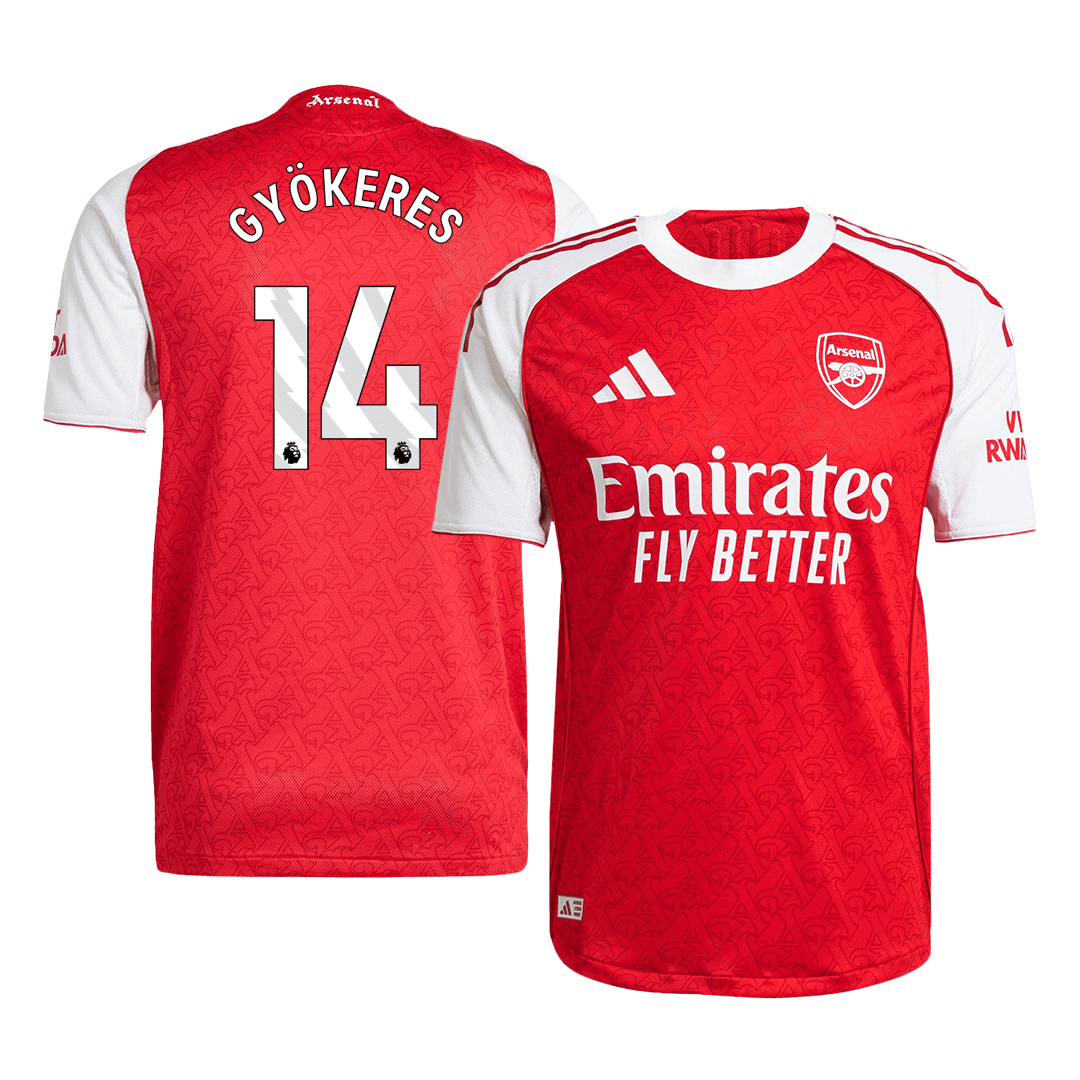 Męska Koszulka Domowa Arsenal GYÖKERES #14 Wersja Piłkarska 2025/26 - Slim Fit