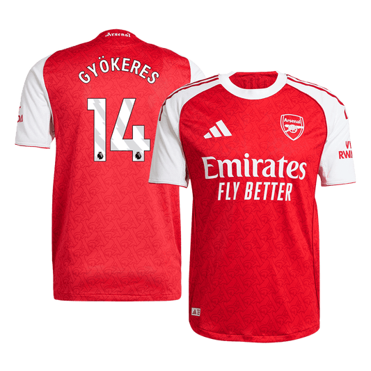 Męska Koszulka Domowa Arsenal GYÖKERES #14 Wersja Piłkarska 2025/26 - Slim Fit