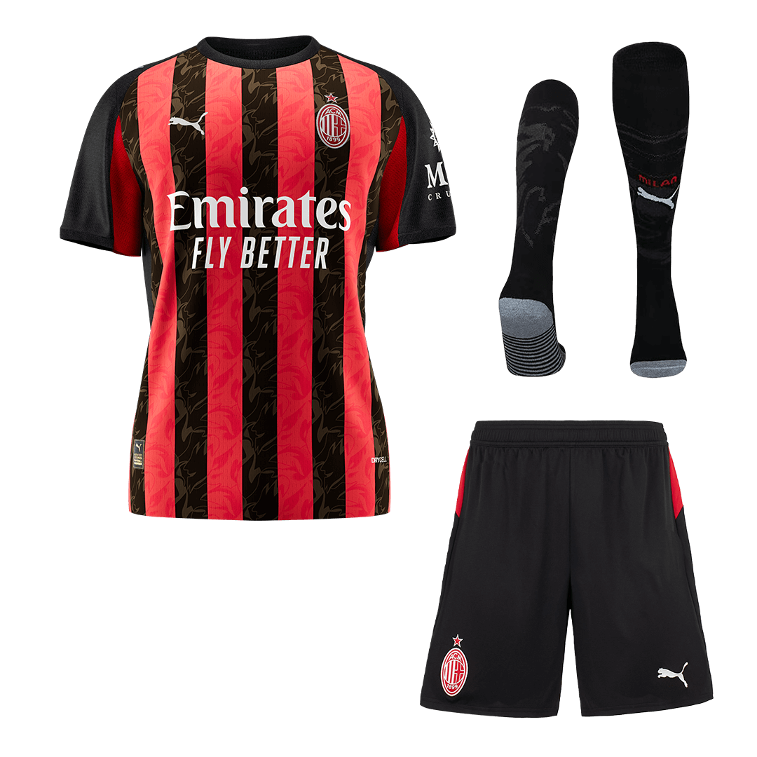 Męski Zestaw Domowa AC Milan (Koszulka + Spodenki + Skarpety) 2025/26 [PREMIUM]