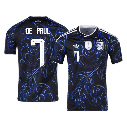 Męska koszulka Argentyny wyjazdowa DE PAUL #7 - Mundial 2026