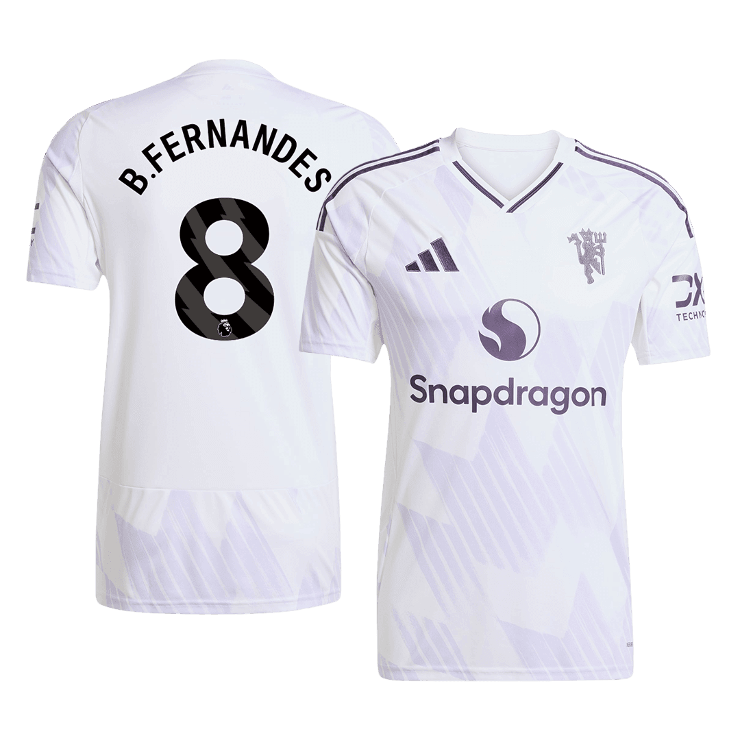 Męska Koszulka Wyjazdowa Manchester United B.FERNANDES #8 2025/26 - Topowe Koszulki Pilkarskie Sklep Internetowy