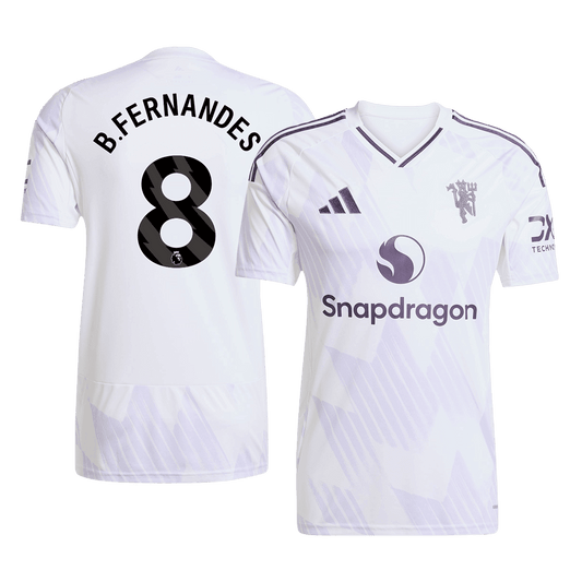 Męska Koszulka Wyjazdowa Manchester United B.FERNANDES #8 2025/26 - Topowe Koszulki Pilkarskie Sklep Internetowy