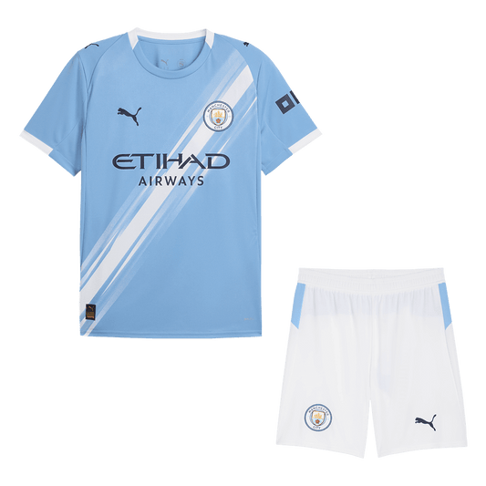 Męski Zestaw Domowy Manchester City (Koszulka+Spodenki) 2025/26 - Topowe Koszulki Pilkarskie Sklep Internetowy