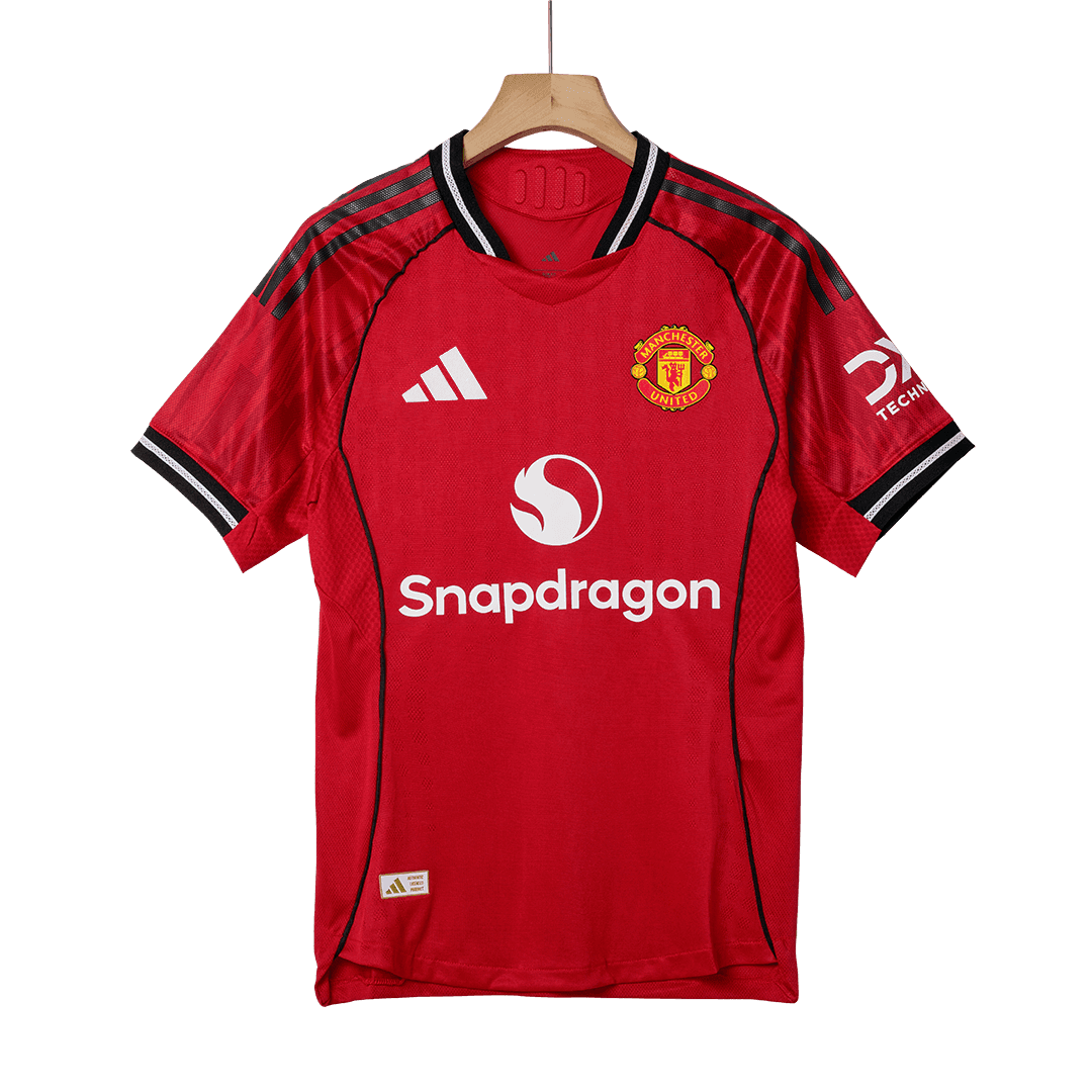 Męska Koszulka Domowa Manchester United B.FERNANDES #8 Wersja Piłkarska 2025/26 - Slim Fit - Topowe Koszulki Pilkarskie Sklep Internetowy