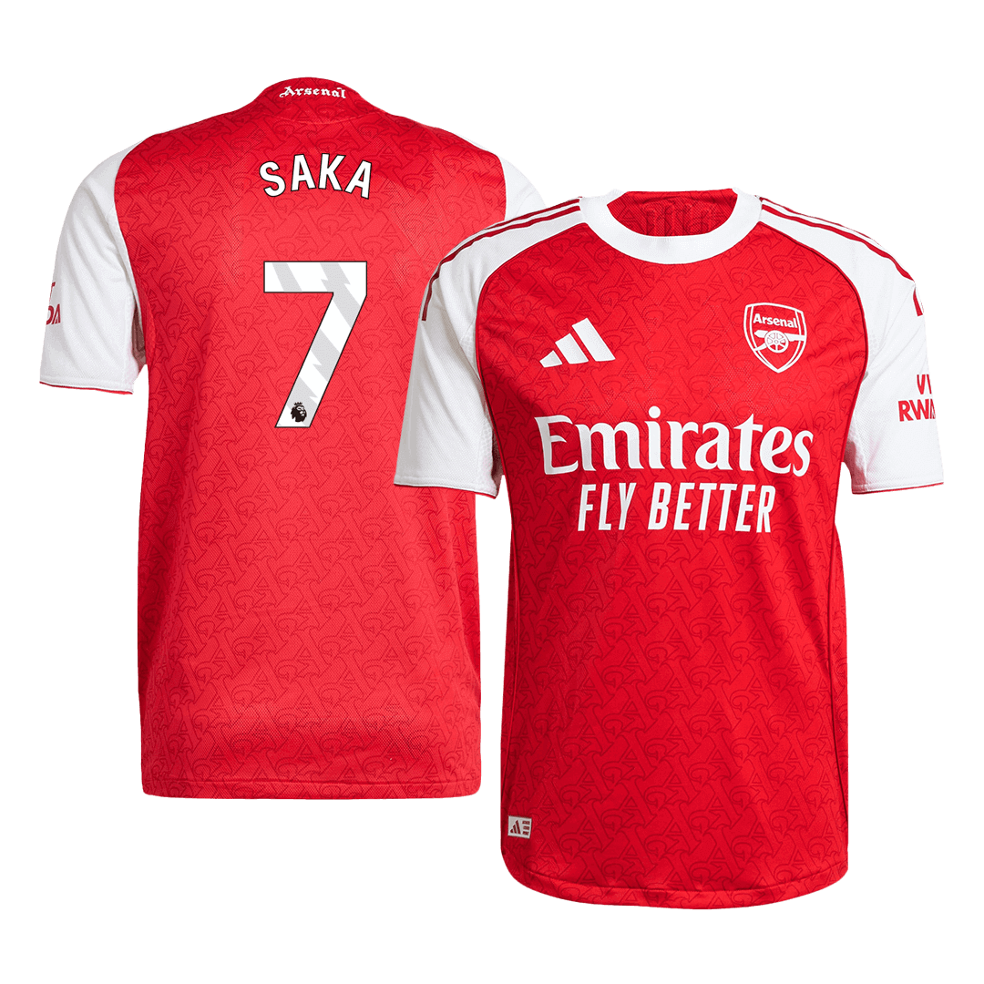 Męska Koszulka Domowa Arsenal SAKA #7 Wersja Piłkarska 2025/26 - Slim Fit
