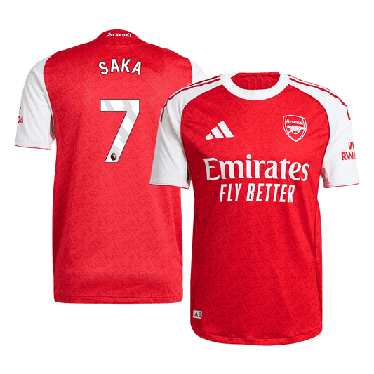 Męska Koszulka Domowa Arsenal SAKA #7 Wersja Piłkarska 2025/26 - Slim Fit