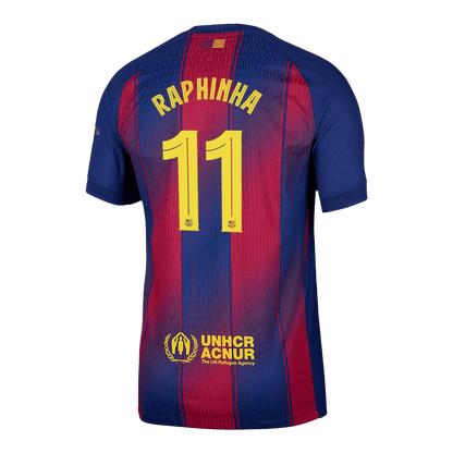 Męska Koszulka Domowa Barcelona RAPHINHA #11 Wersja Piłkarska 2025/26 - UCL - Slim Fit - Topowe Koszulki Pilkarskie Sklep Internetowy